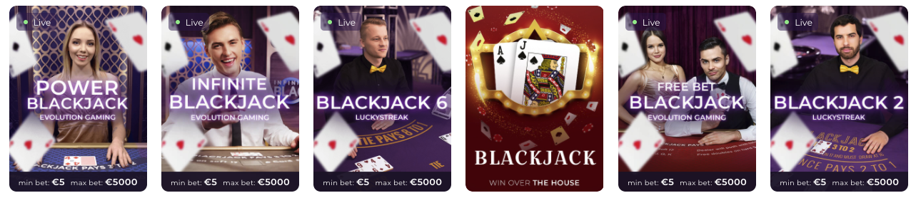 Blackjack Livegames